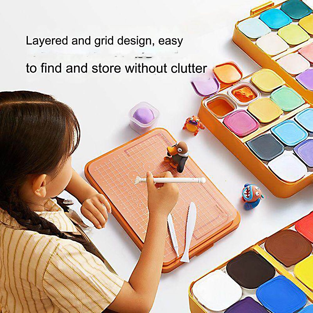 Комплект моделини с инструменти в кутия, 12 цвята