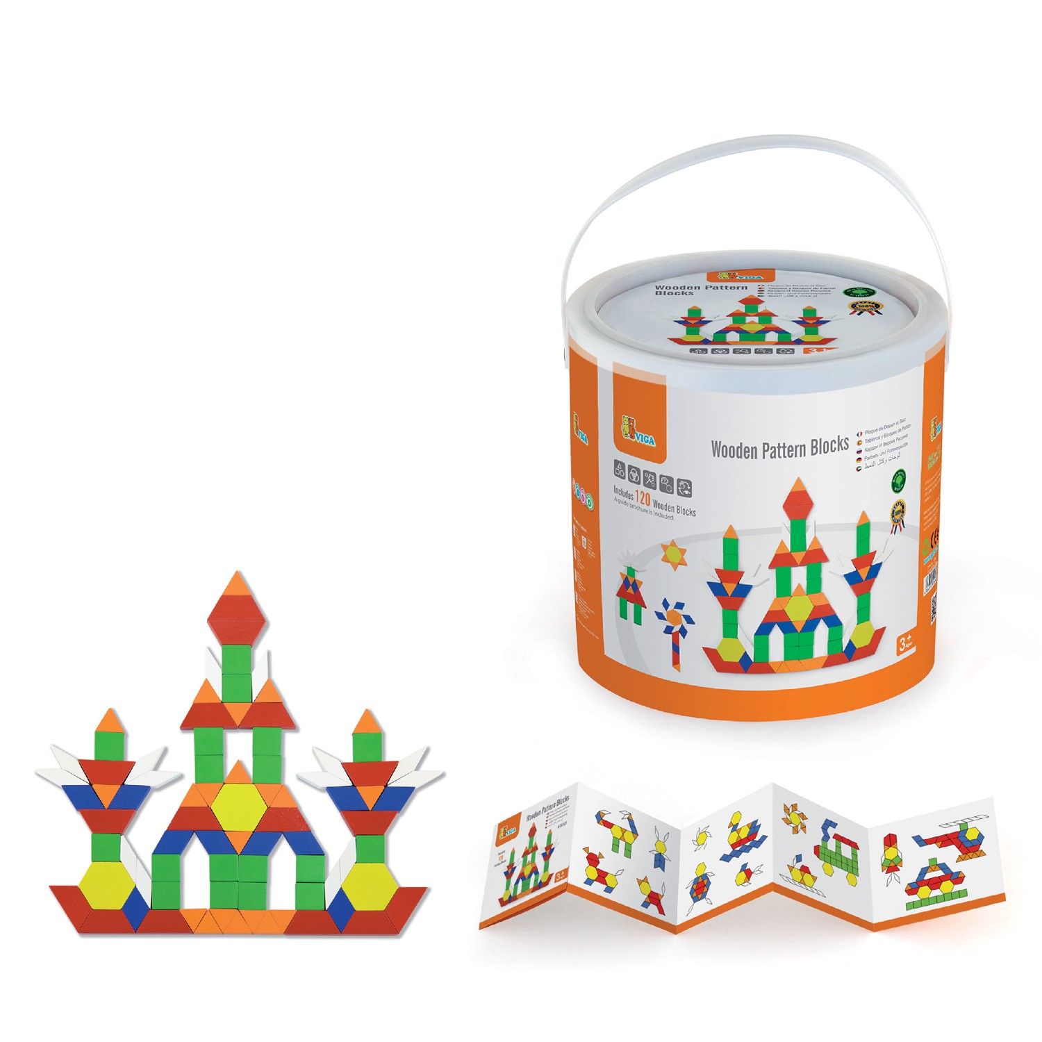 Viga toys, Дървен конструктор-мозайка, 250 части
