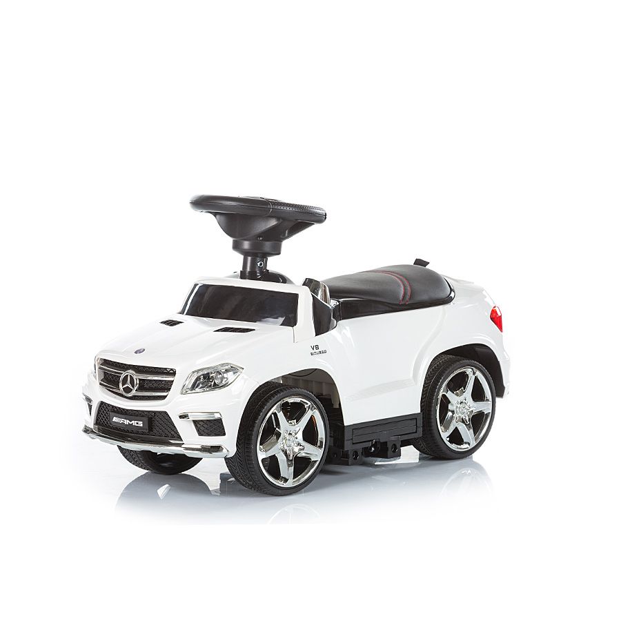 Количка за яздене с дръжка, Mercedes Benz GL63 AMG, бяла