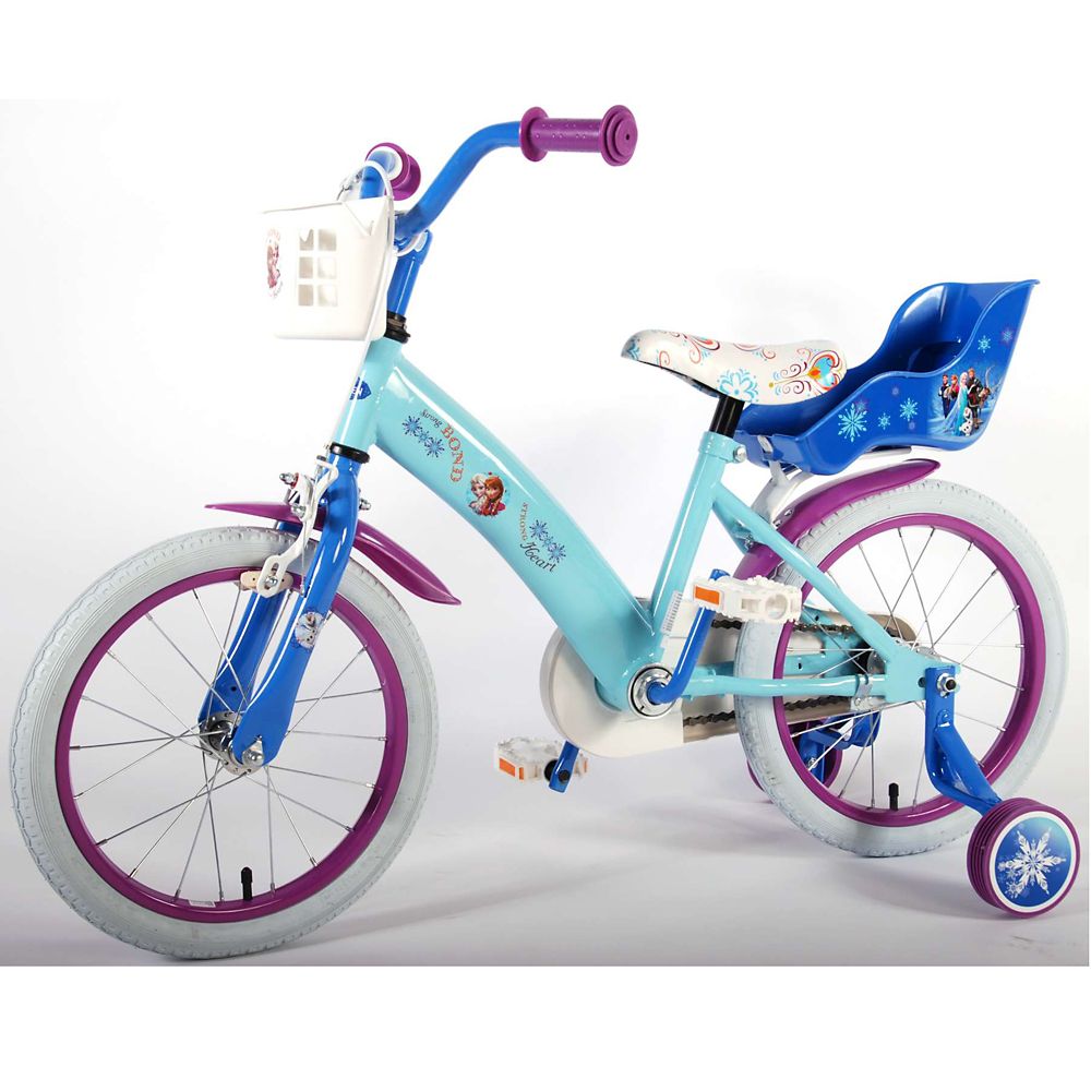 Детски велосипед с помощни колела Дисни Frozen, 16 инча