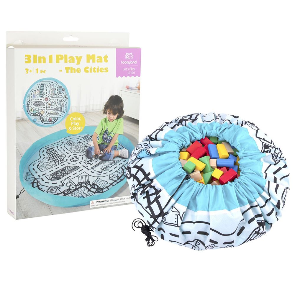Постелка за игра, 3 в 1, Град