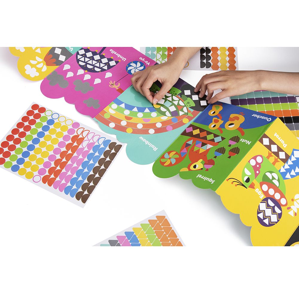 Моят първи творчески комплект със стикери и помпони, 4 в 1