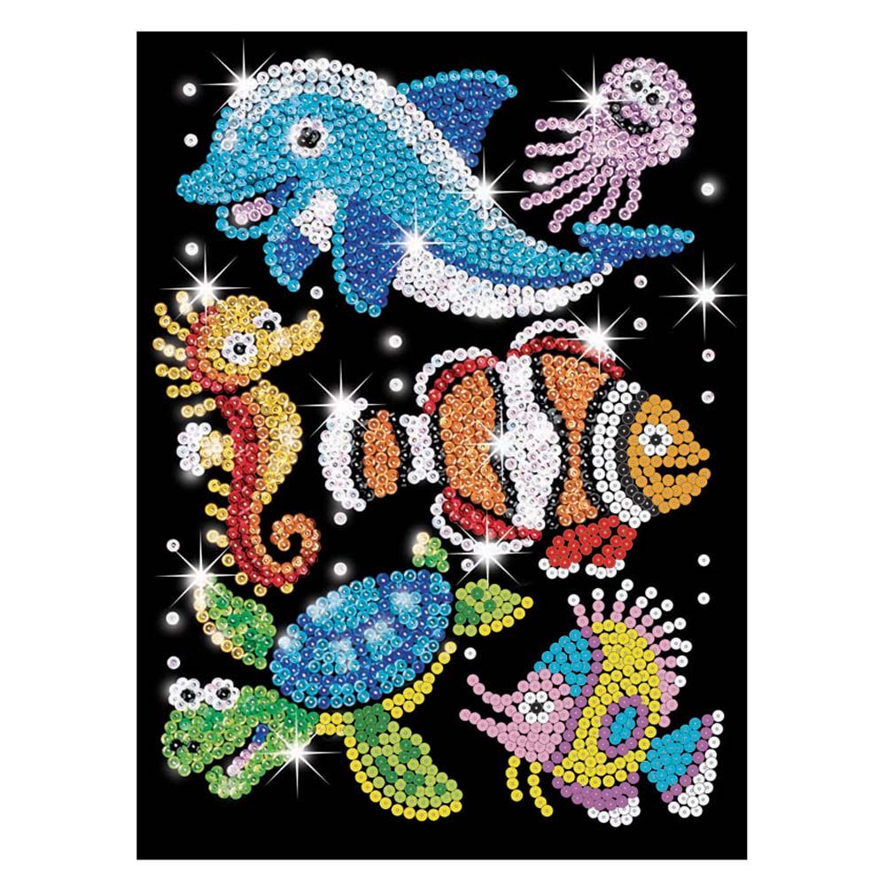 Sequin art, Изкуство с пайети, Морски свят, голям размер