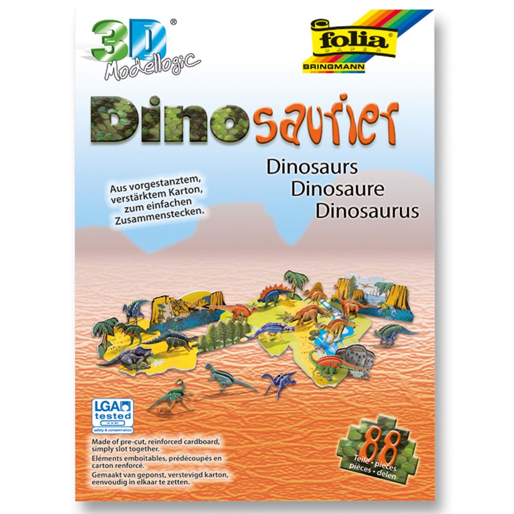 Folia Bringmann, 3D пъзел, Динозаври, 88 части