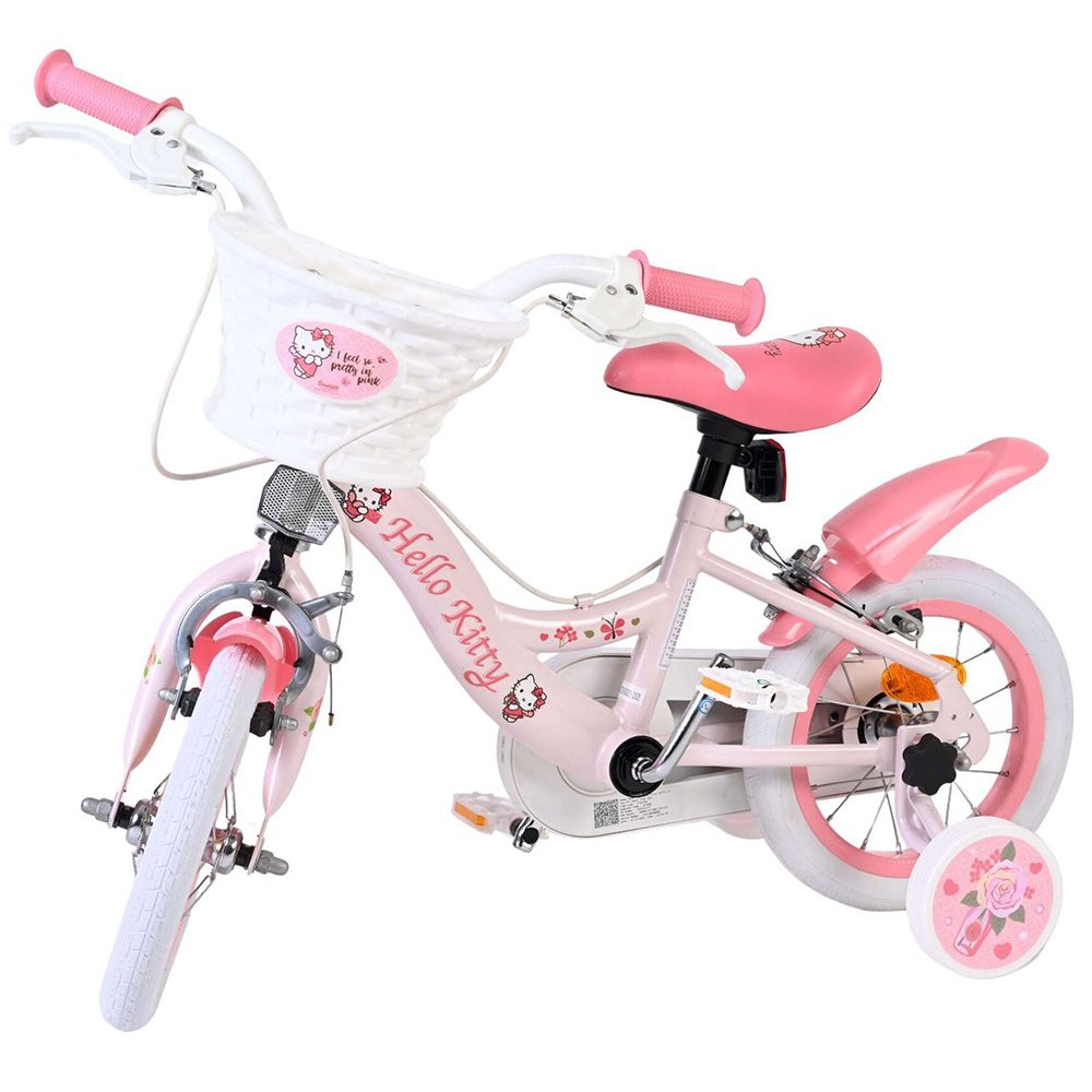 Детски велосипед с помощни колела, Hello Kitty, 12 инча