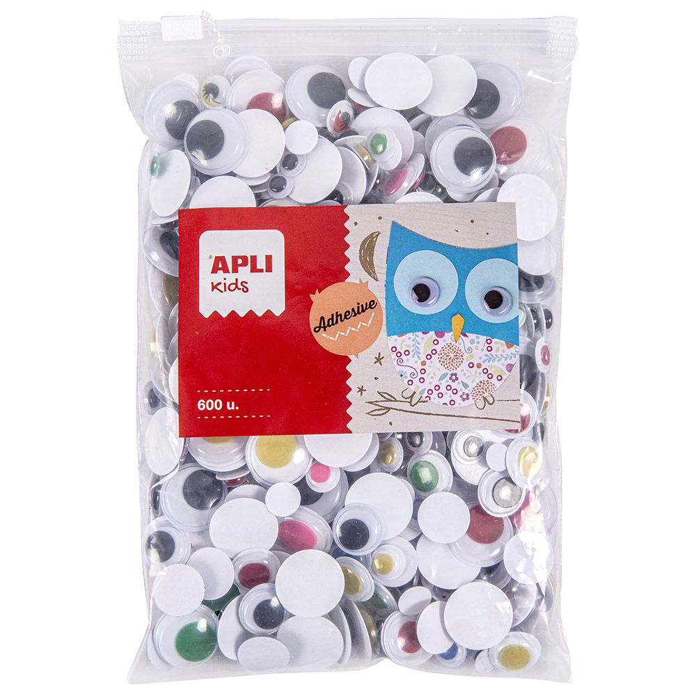 Apli kids, Мърдащи се очички за апликиране, МAXI, 600 броя