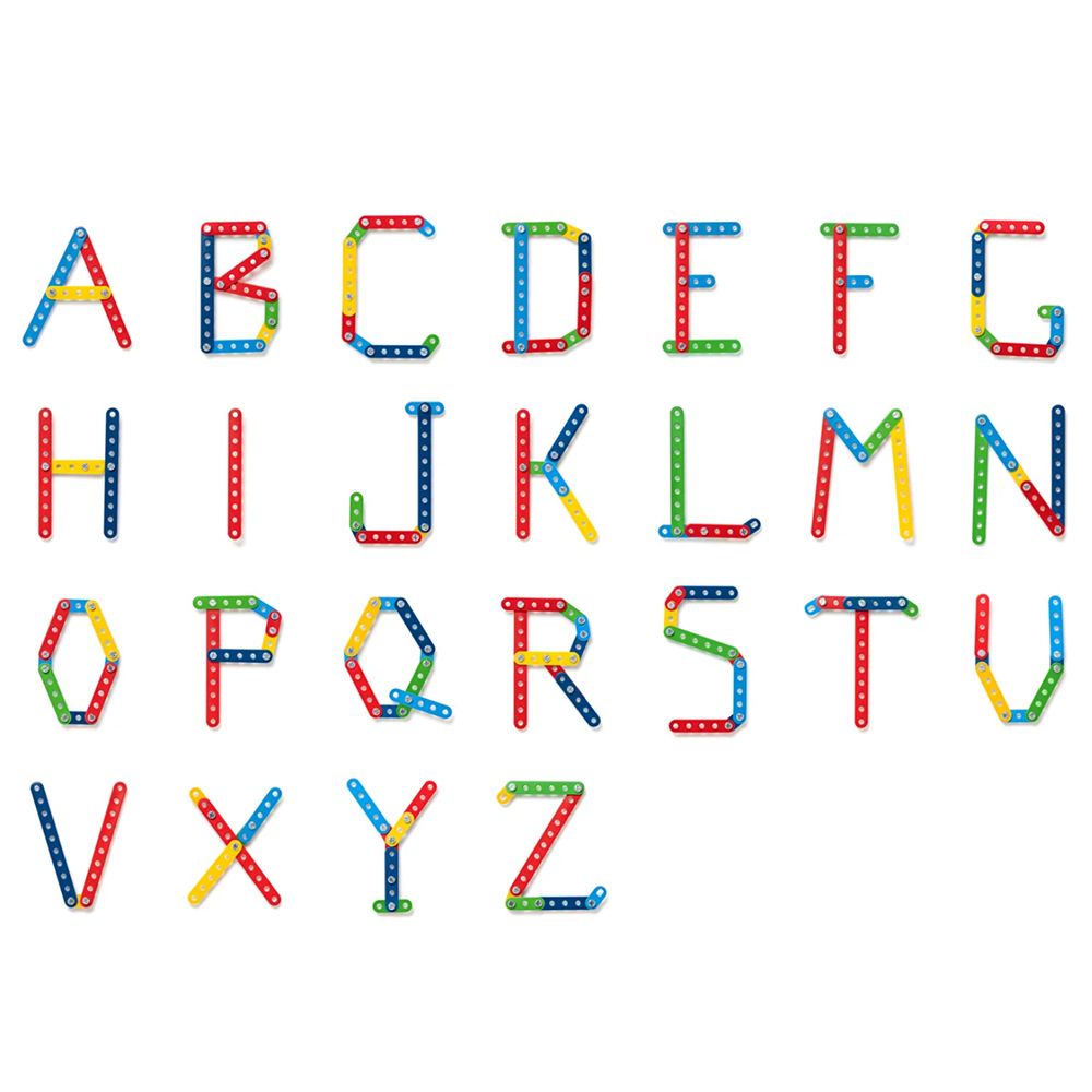 Метален конструктор, Азбука с магнитна дъска, 616 части