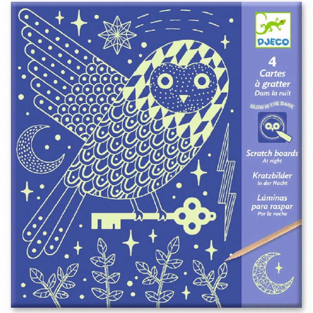 Djeco, Фосфоресцентни скреч картини, Ключ