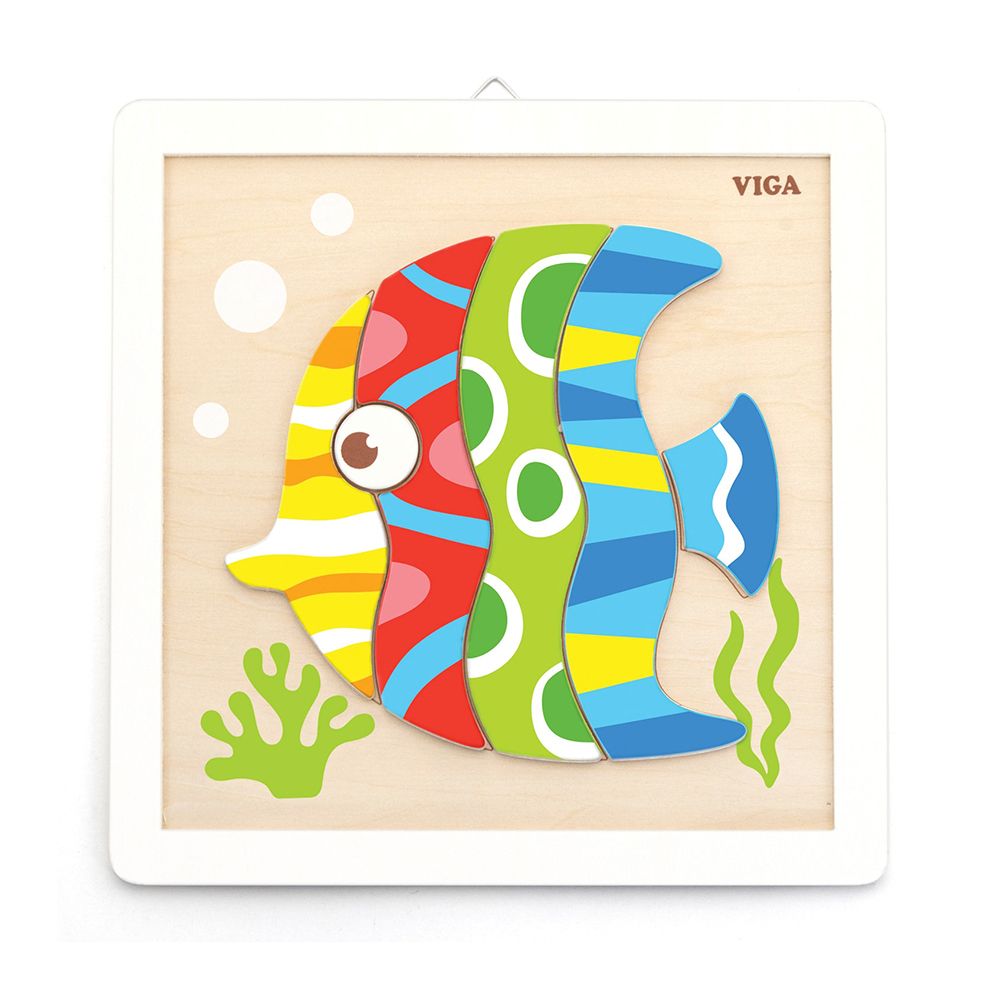 Viga toys, Оцвети сам картина от дърво, Рибка