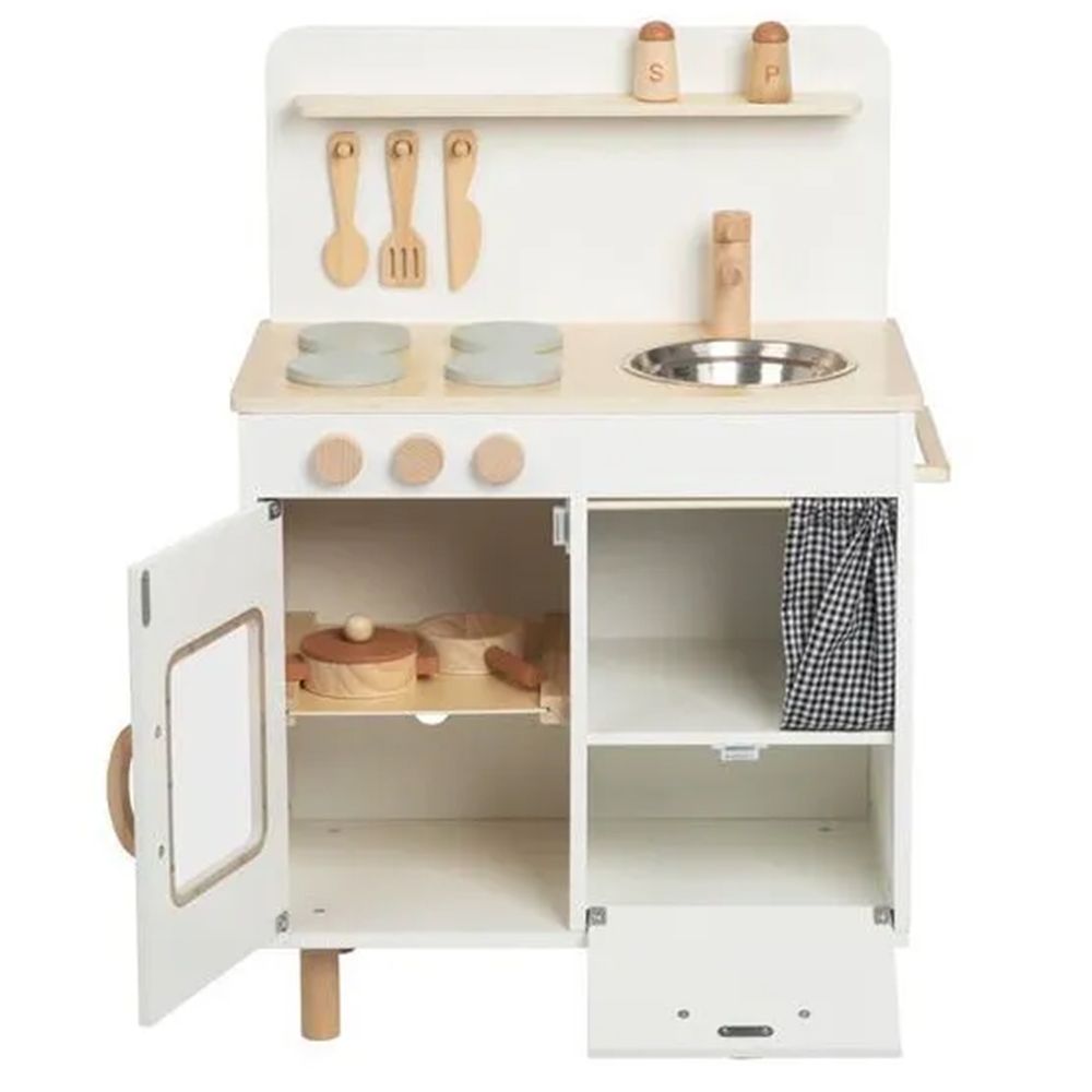 Дървена детска винтидж кухня, бяла