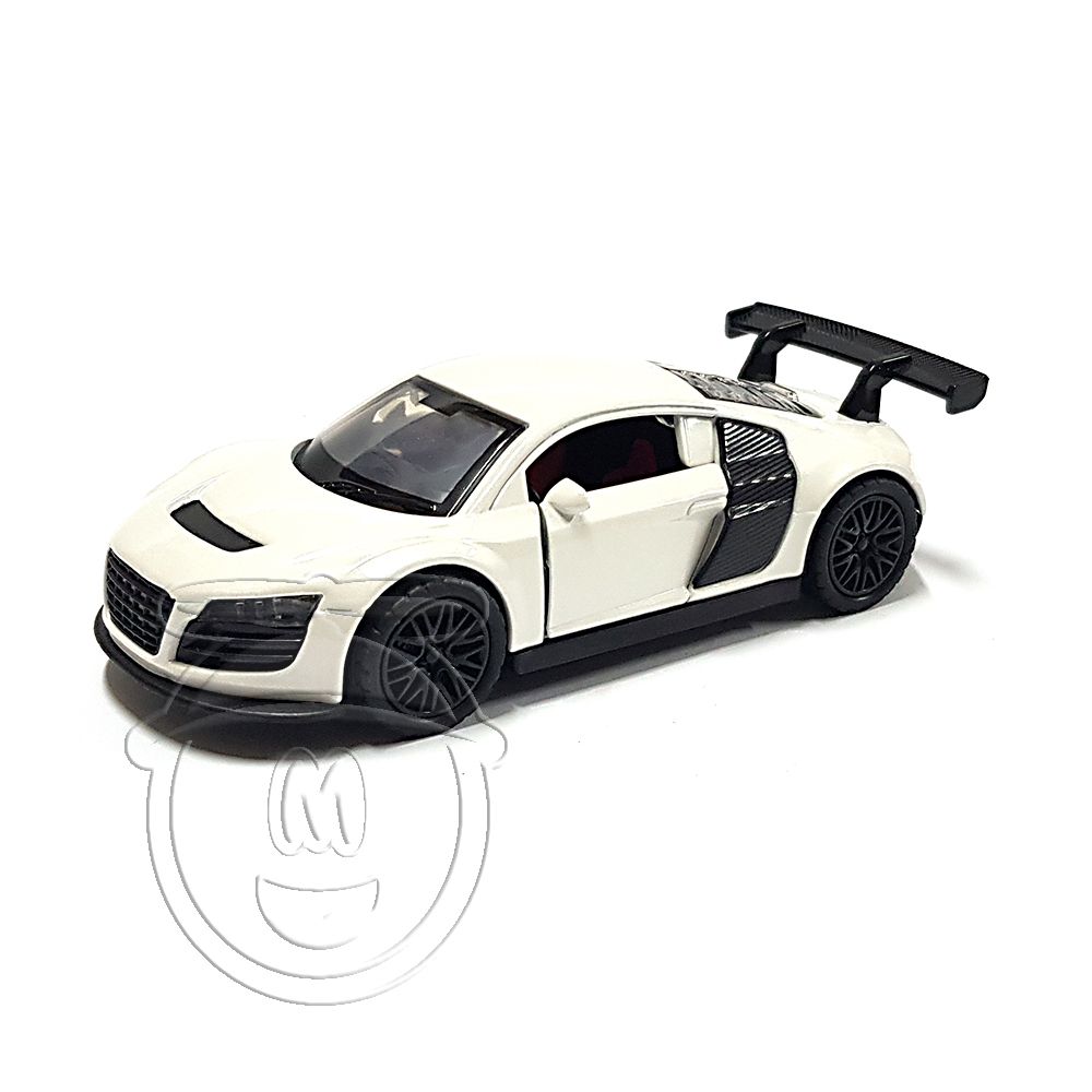 Toy, Състезателна метална кола Audi R8, бяло