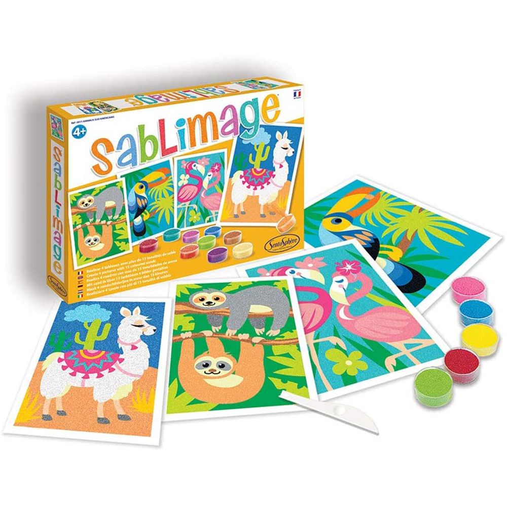 Kомплект за рисуване с цветен пясък, Горски животни