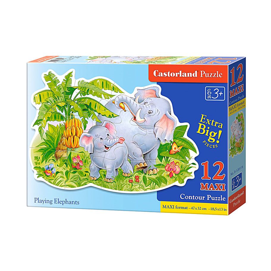 Castorland, Слончета, пъзел MAXI, 12 части