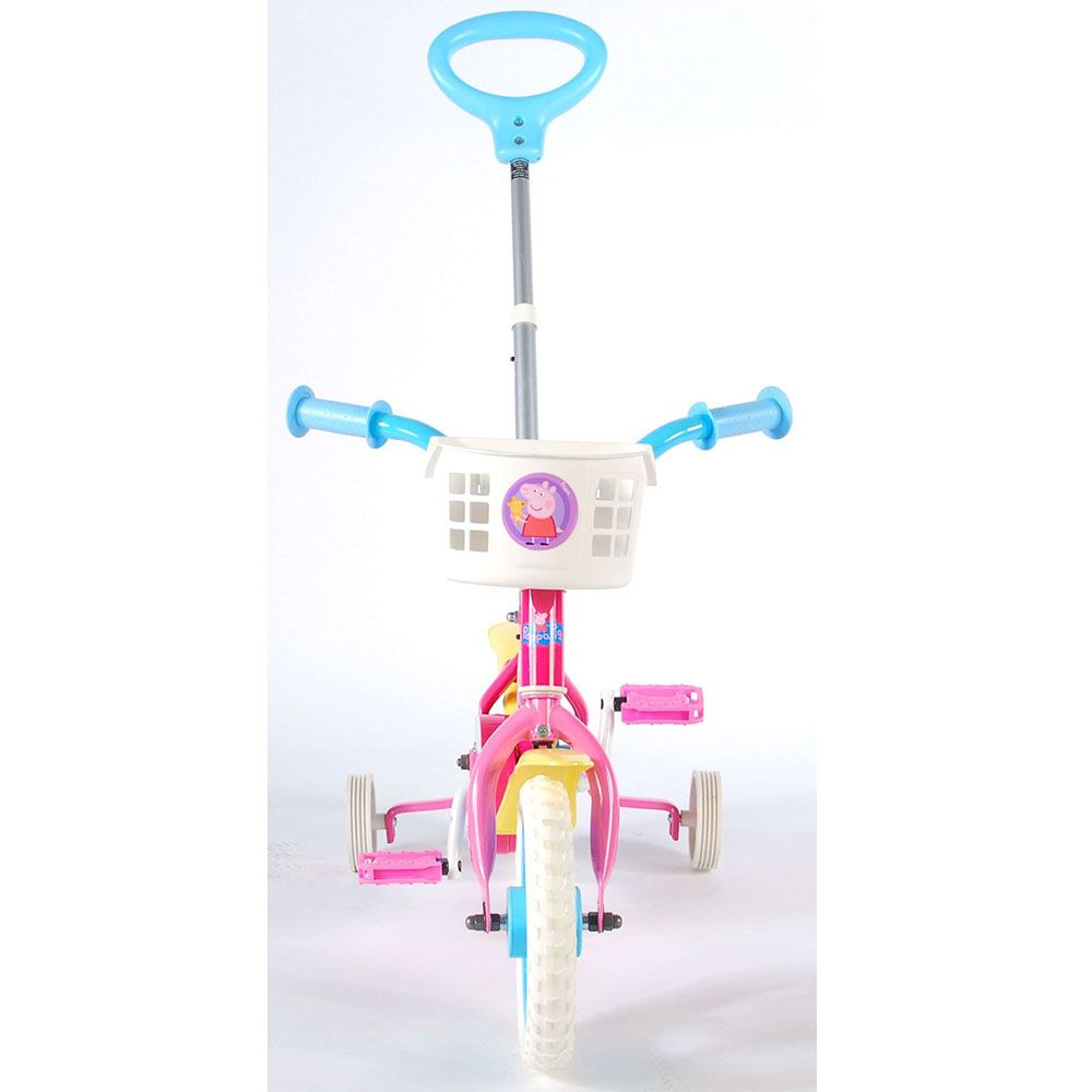 Велосипед с родителски контрол и помощни колела, Пепа Пиг, 10 инча