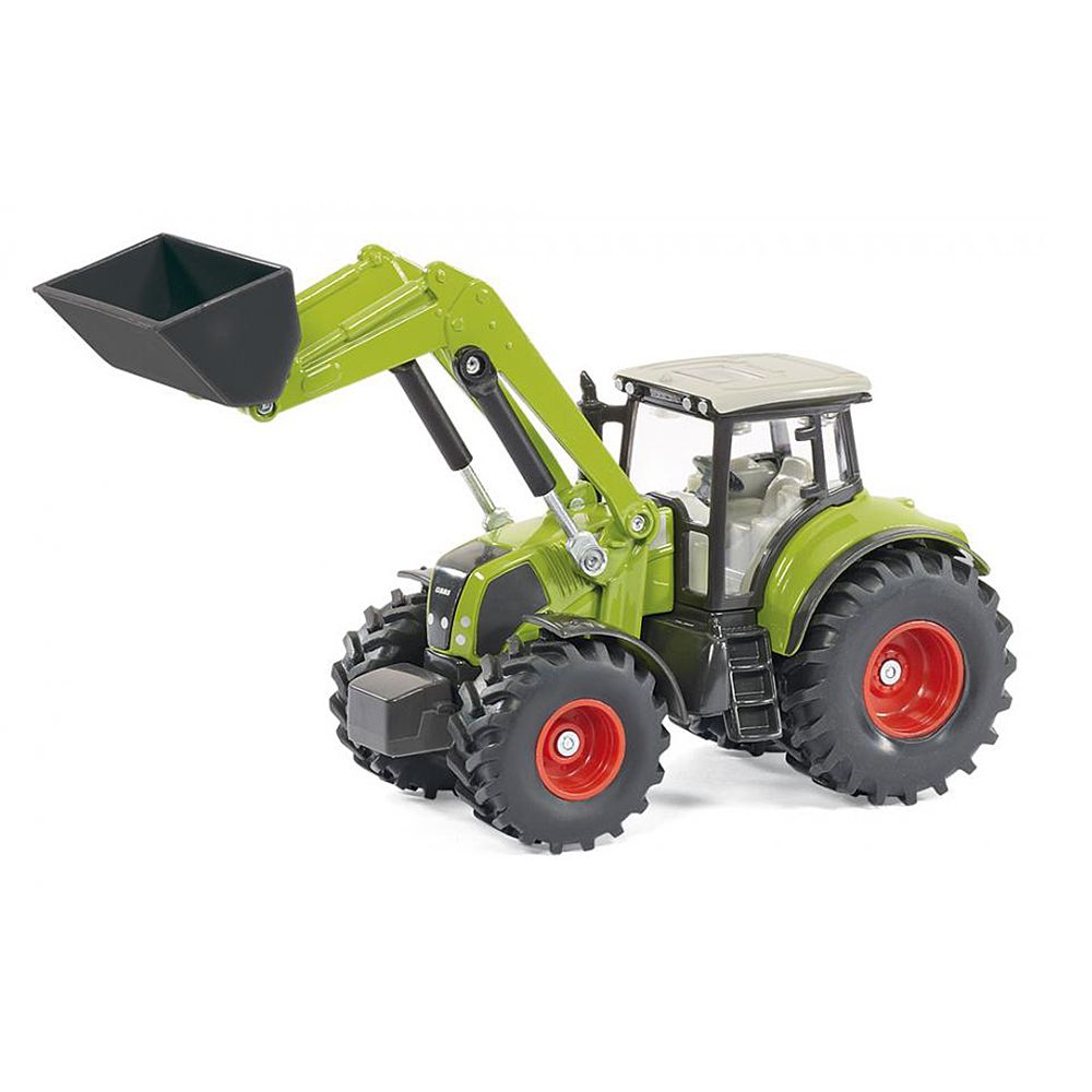 Трактор Claas Axion 850 с преден товарач и с ремарке