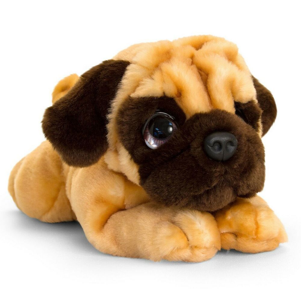 Keel Toys, Плюшено легнало куче, Мопс, 37 см