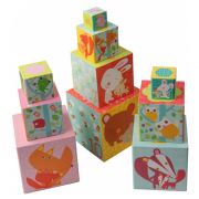 Кула от картонени кубчета за най-малките, Горските животни