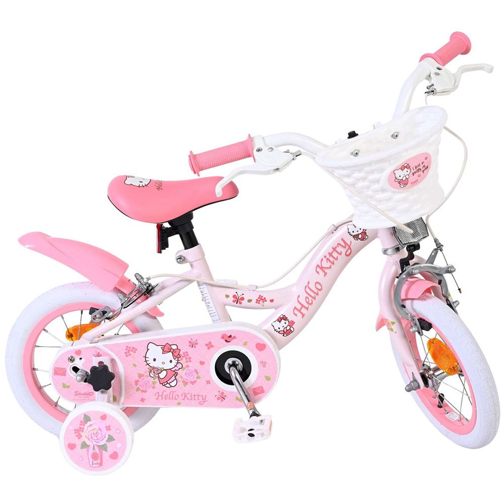 Детски велосипед с помощни колела, Hello Kitty, 12 инча