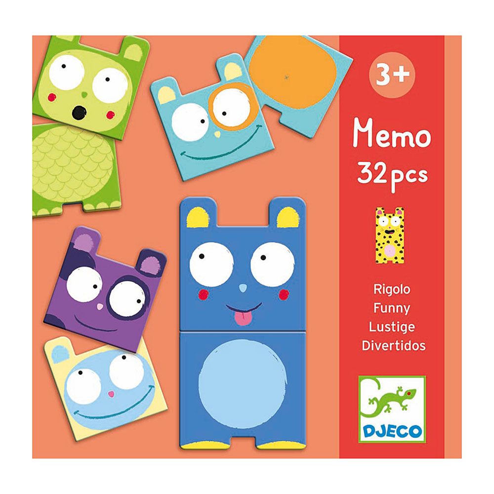 Djeco, Игра за памет с големи части, Забавни животни