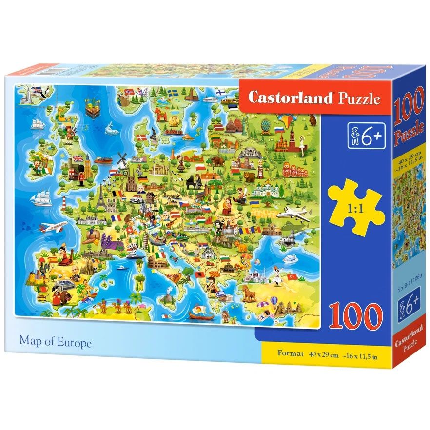 Castorland, Карта на Европа, пъзел 100 части
