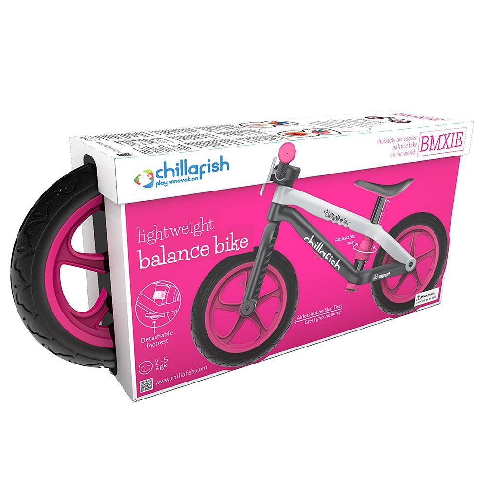 BMXie 02, колело за баланс, розово с черна рамка