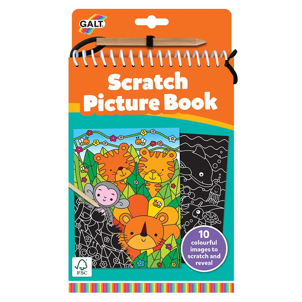 Galt Toys, Книжка със скреч картини, Кой е тук?