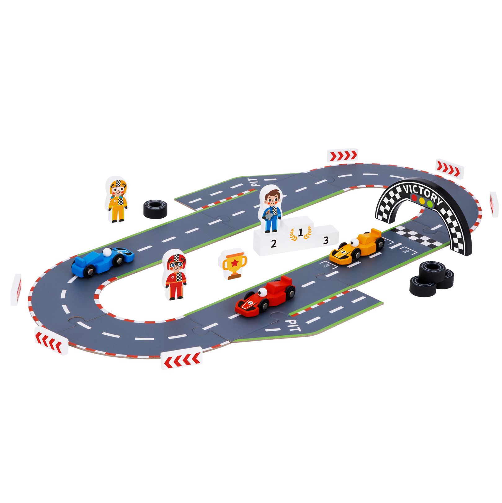 TookyToy, Дървена игра Състезание с колички