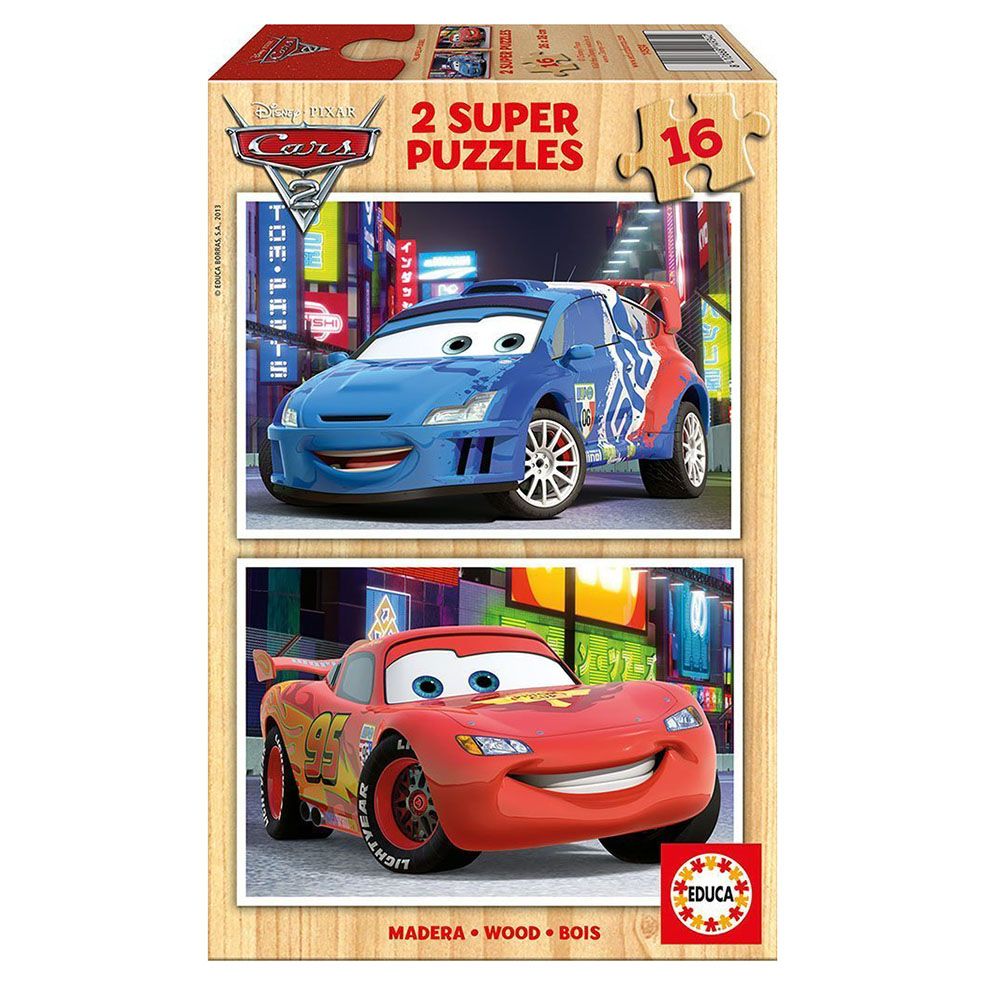 Educa, Колите 2, пъзел с 2 x 16 дървени части
