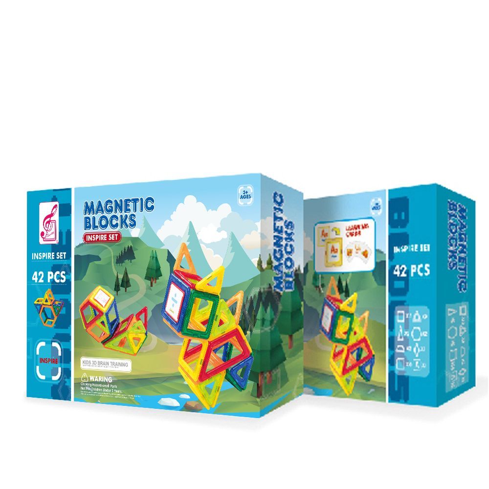 Magnetic blocks, Магнитен конструктор, 42 части, Ocie