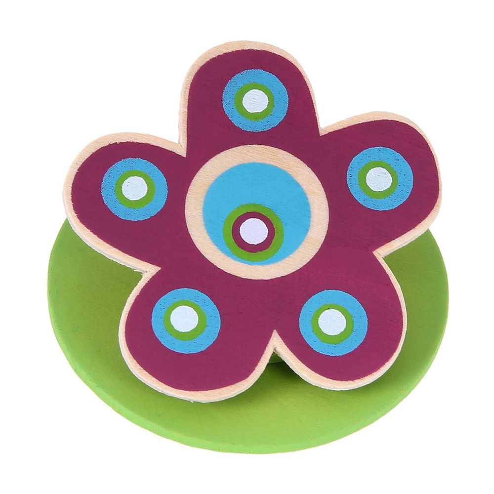 Woodyland, Дървен магнит с клипс, Цвете