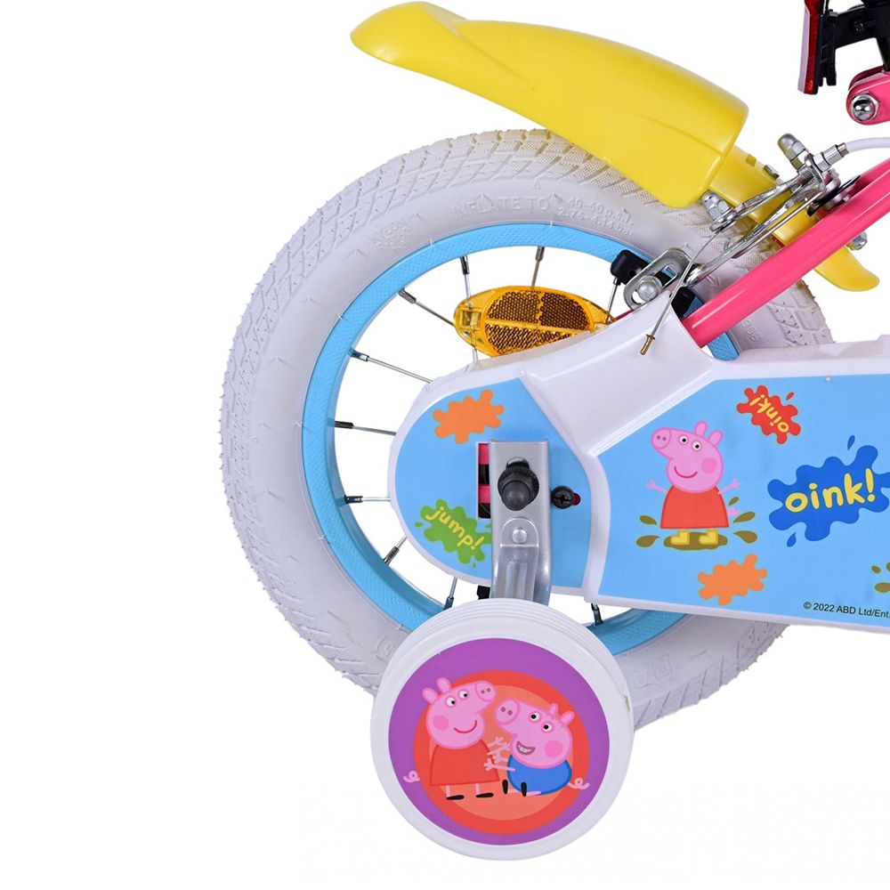 Детски велосипед с помощни колела, Peppa Pig, 12 инча