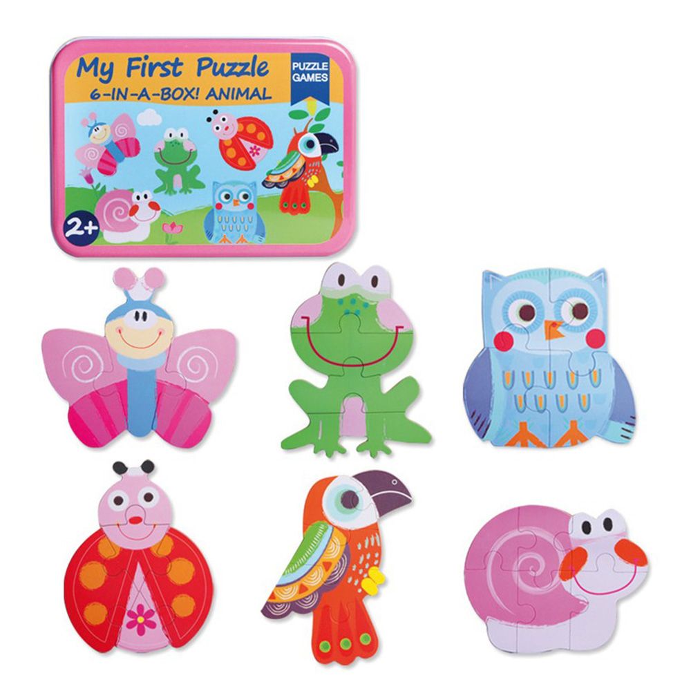 Животни - пъзели за най-малките, 6 броя в кутия