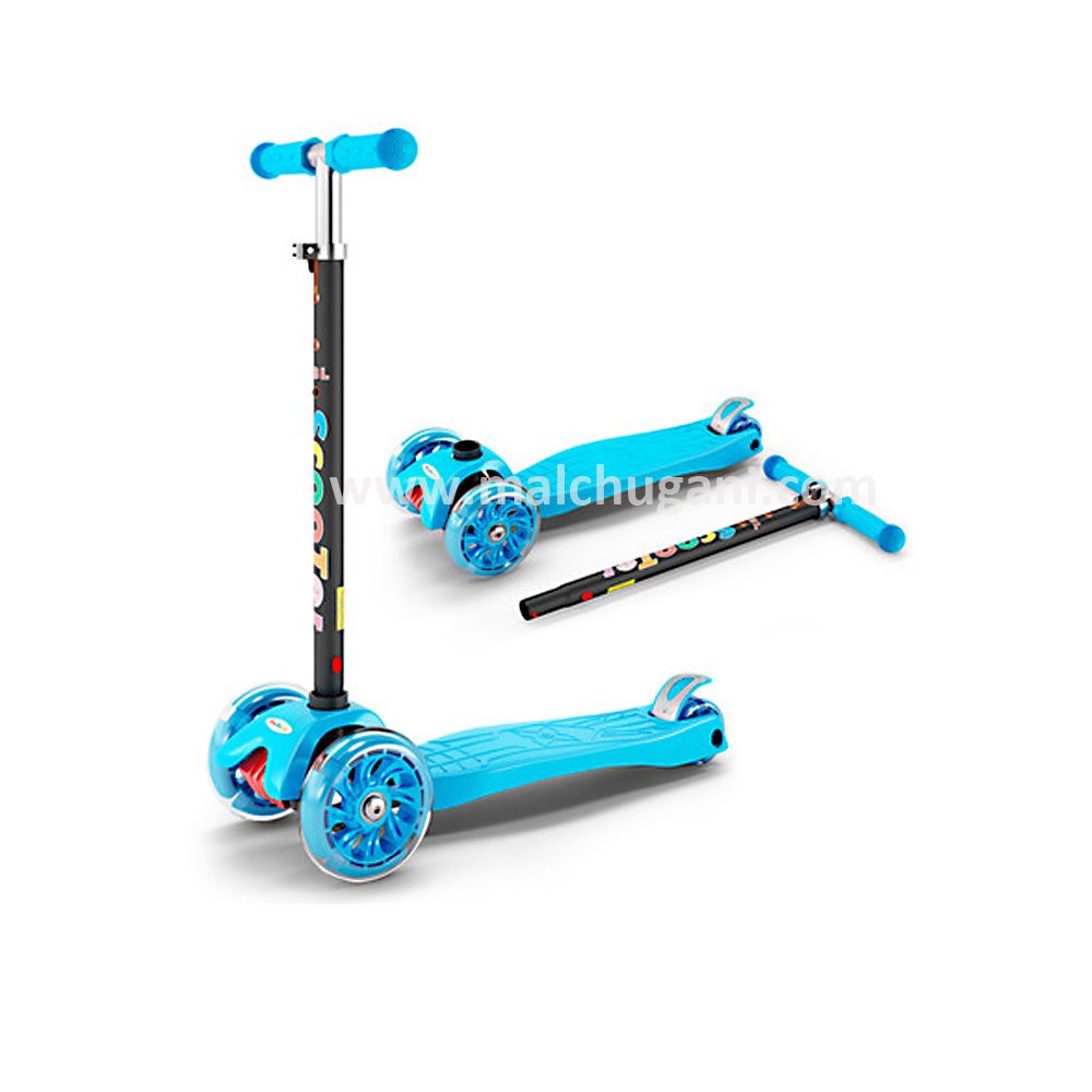 Тротинетка със светещи колела Scooter, различни цветове