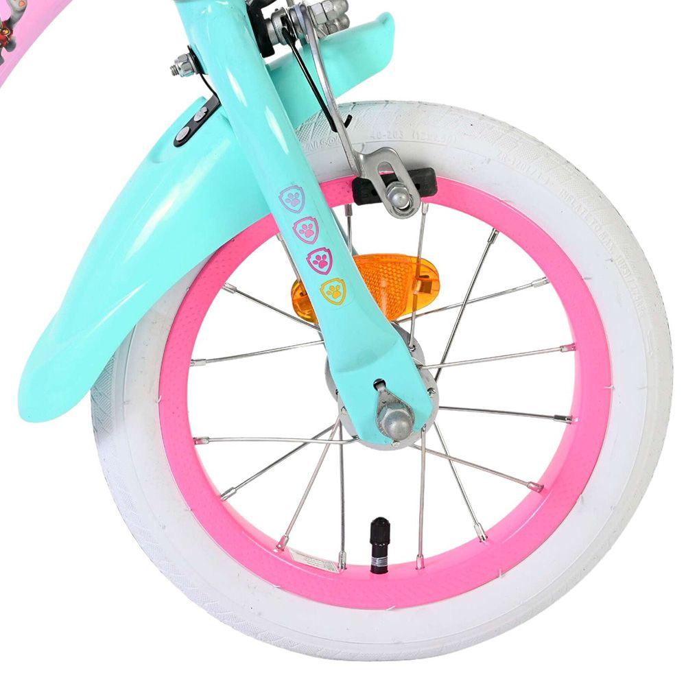 Детски велосипед с помощни колела, Paw Patrol, 12 инча, Момичета