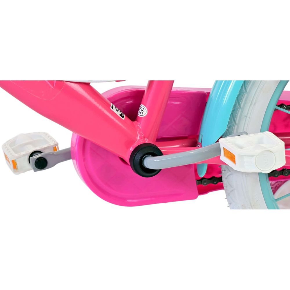 Детски велосипед с помощни колела, Barbie, 16 инча