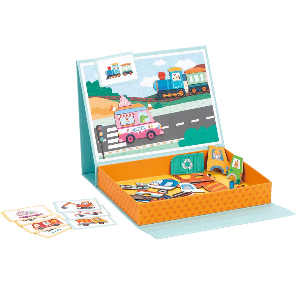 Lelin Toys, Магнитна книга-куфар, Превозните средства