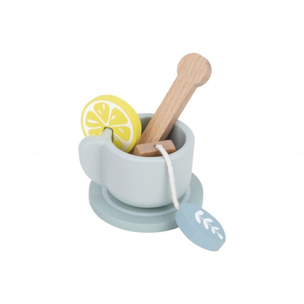 Детски дървен сервиз за чай, с аксесоари