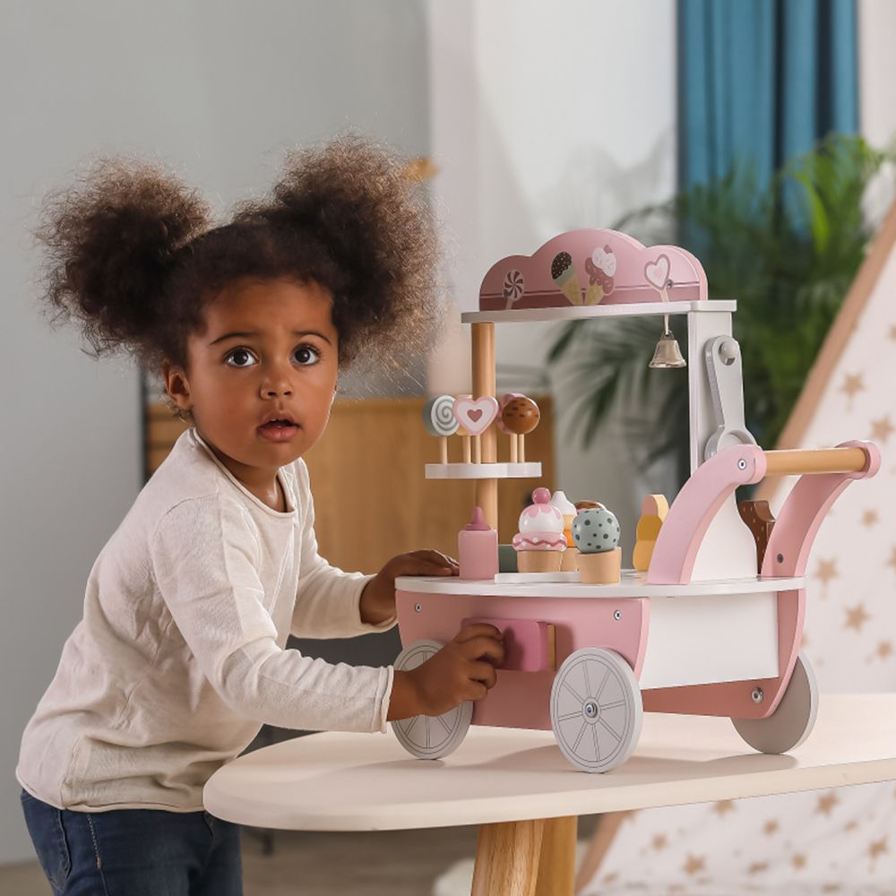 Дървена количка за сладолед
