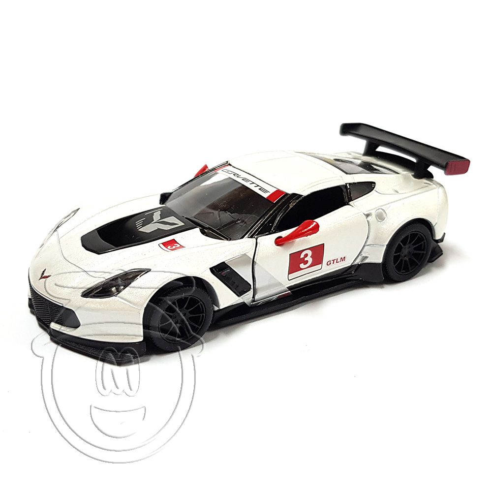 Kinsmart, Метална кола, Corvette C7.R racing GTLM, бяла