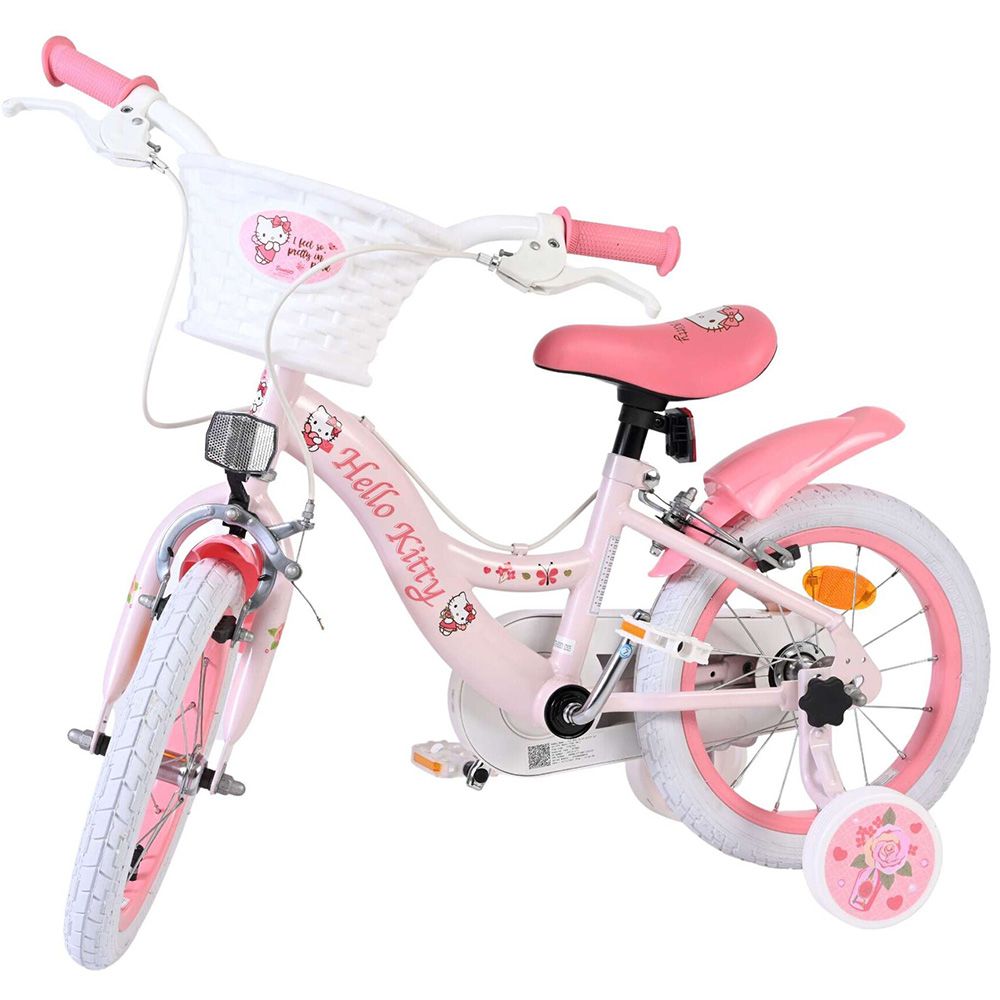 Детски велосипед с помощни колела, Hello Kitty, 14 инча, Момичета