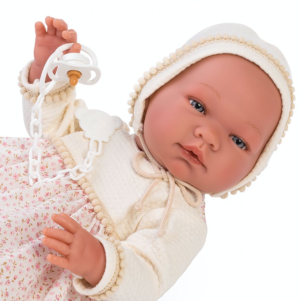 Кукла-бебе, Мария с рокля на цветя, 43 см
