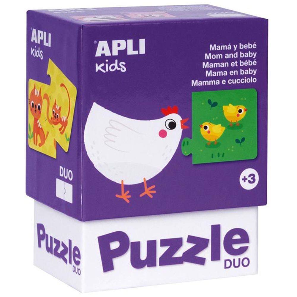 Apli kids, Образователен пъзел, Мама с бебе, 24 елемента