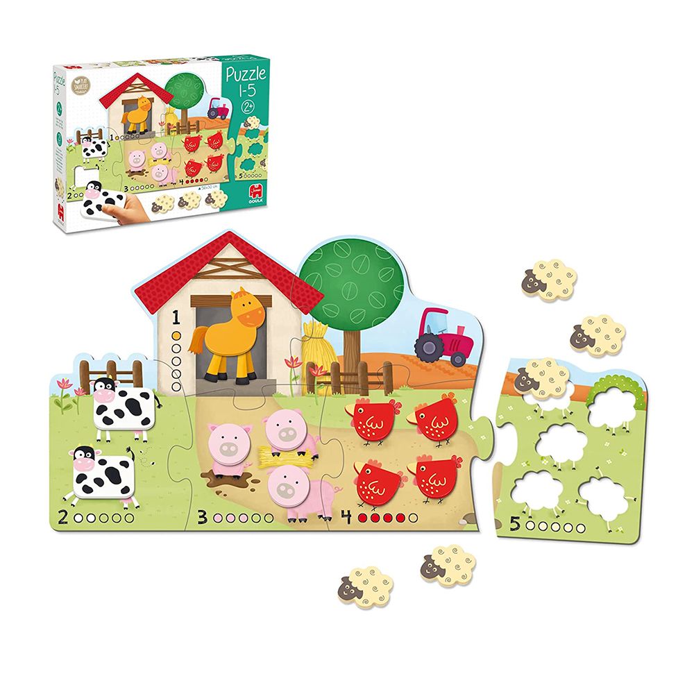 Дървен пъзел с броене, Животните във фермата