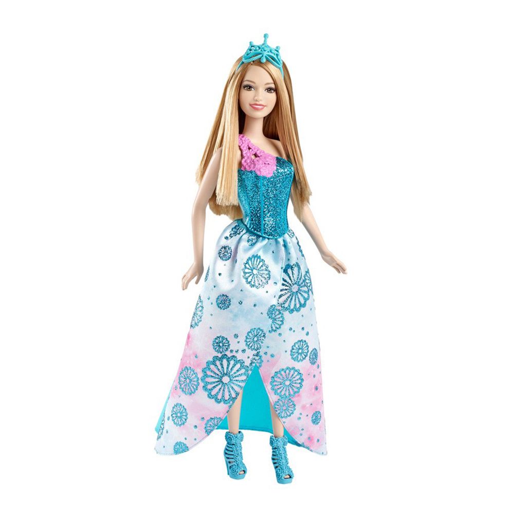 Barbie CFF24 Mix & Match, Кукла Барби Модни принцеси, Принцеса със синя коронка