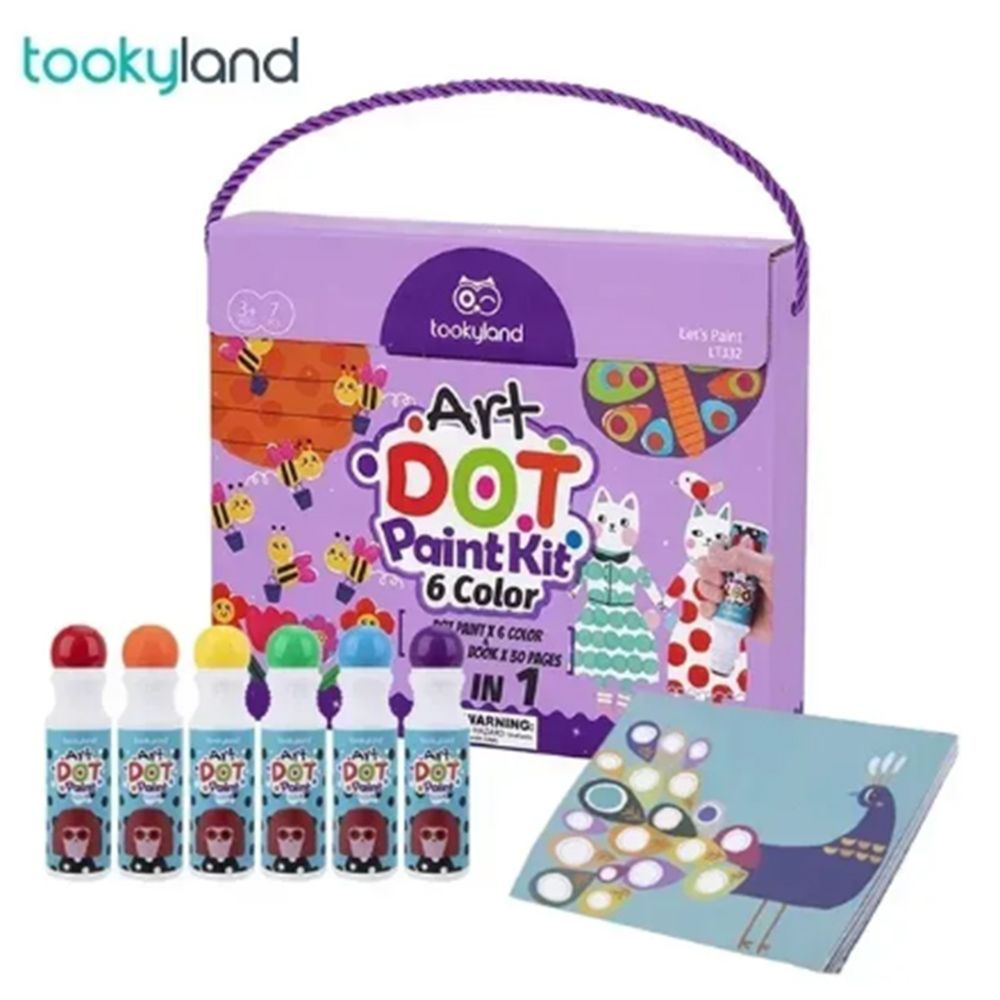 Tookyland, Творчески комплект за рисуване с точки, 6 цвята