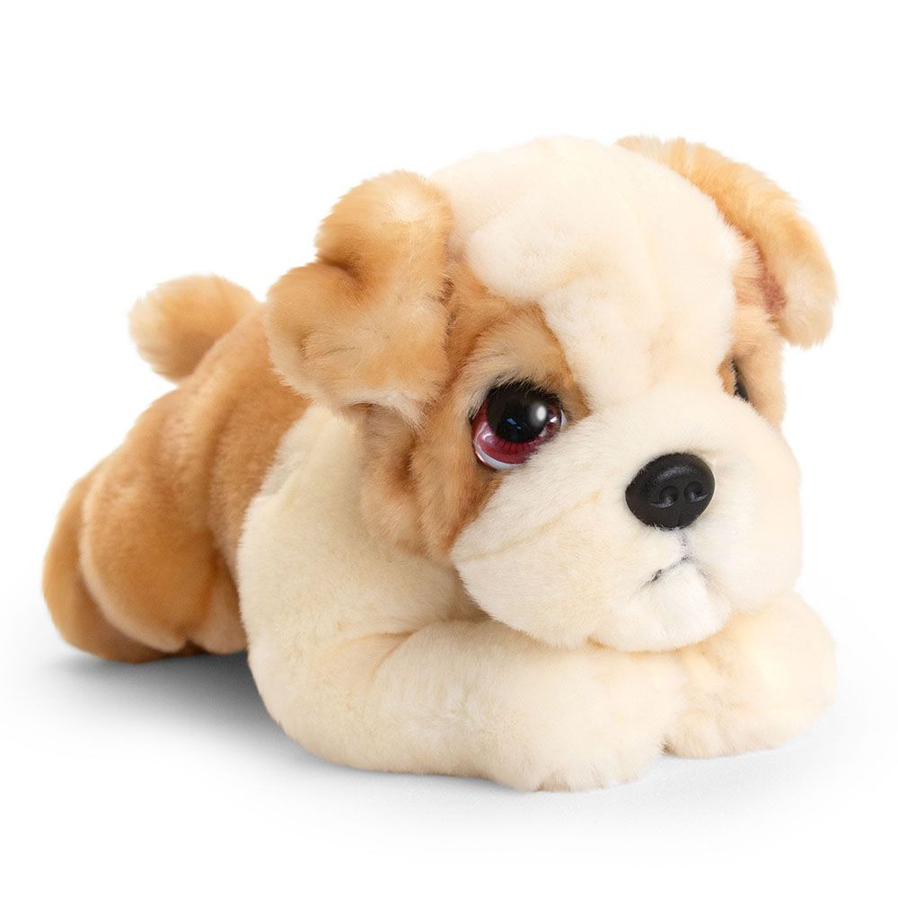 Keel Toys, Плюшено легнало куче, Булдог, 25 см