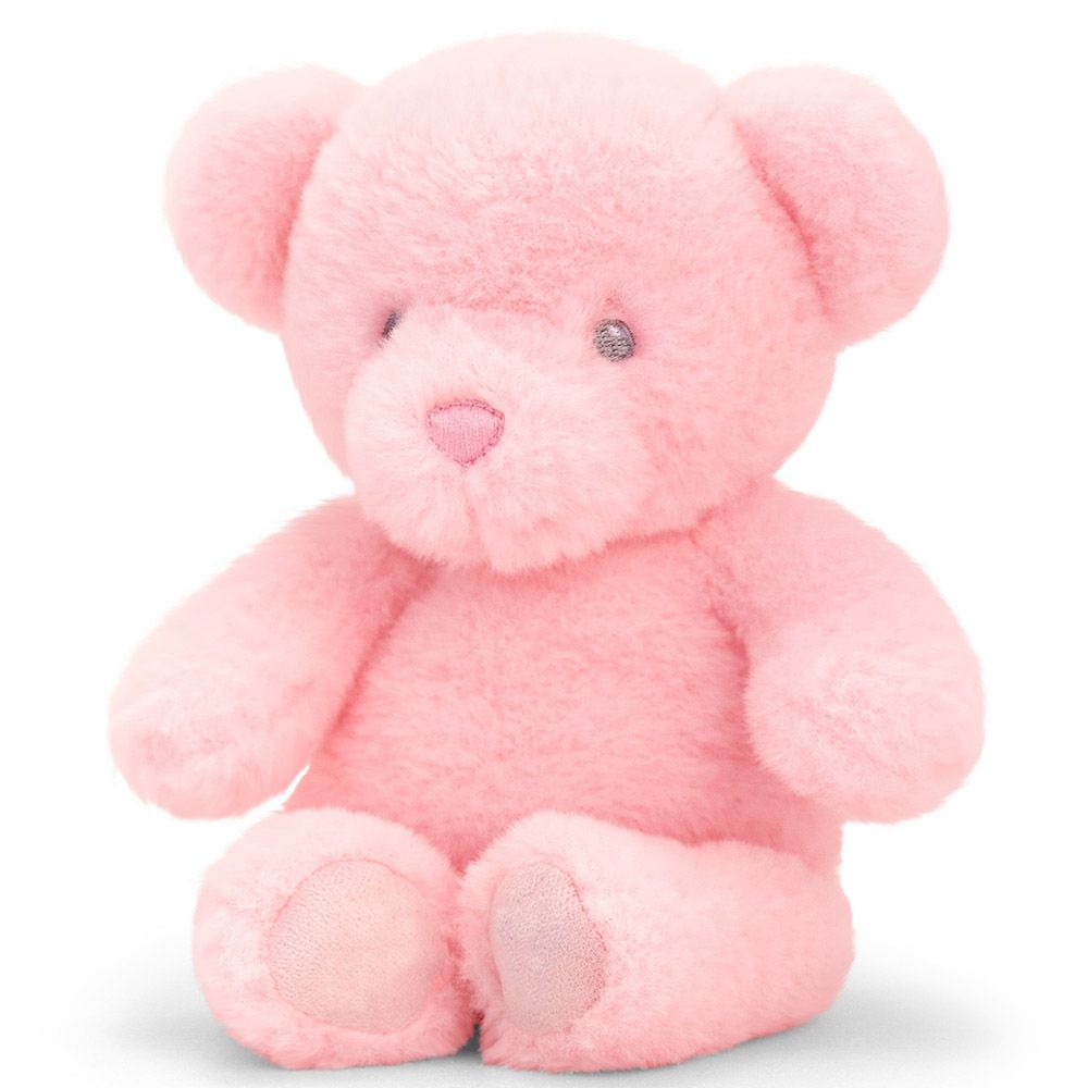 Keel Toys, Бебешко мече, Розово, Екологична играчка от серията Keeleco, 16 см