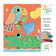 Комплект за оцветяване с пастели и релефни шаблони, Приятелите на Магали