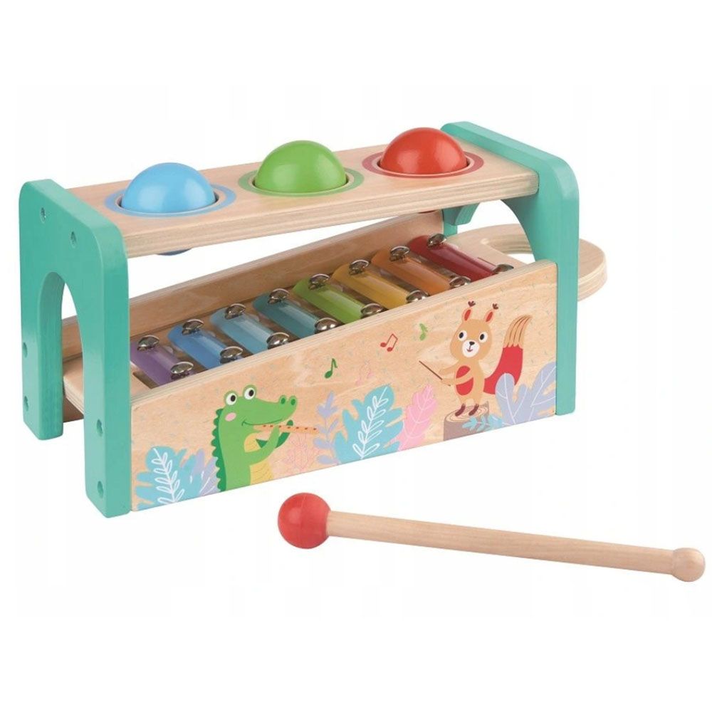 Lelin Toys, Музикален свят - бебешки ксилофон с чукче и топки