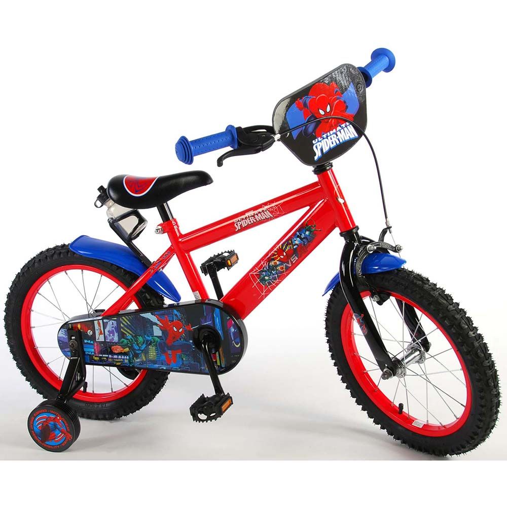 Детски велосипед, Спайдермен, с помощни колела, 16 инча